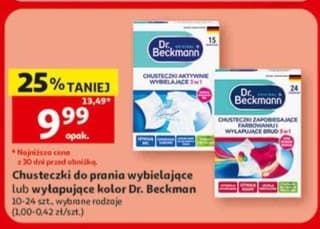 chusteczki do prania wybielające lub wyłapujące kolor