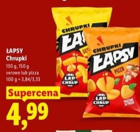 chrupki serowe lub pizza