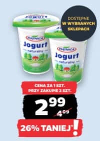 Piątnica jogurt naturalny 330g