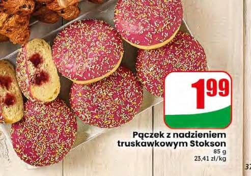 pączek z nadzieniem truskawkowym