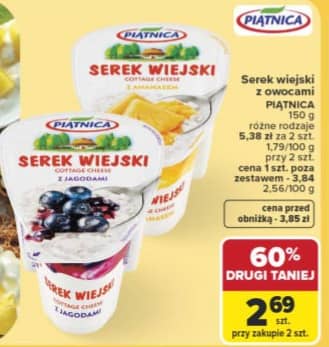 Piątnica serek wiejski z owocami 150g