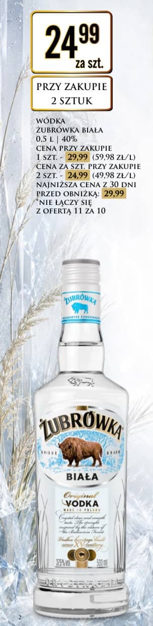 Żubrówka wódka biała 0.5l