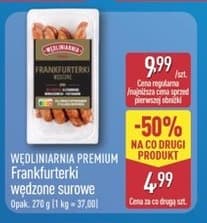 frankfurterki wędzone surowe