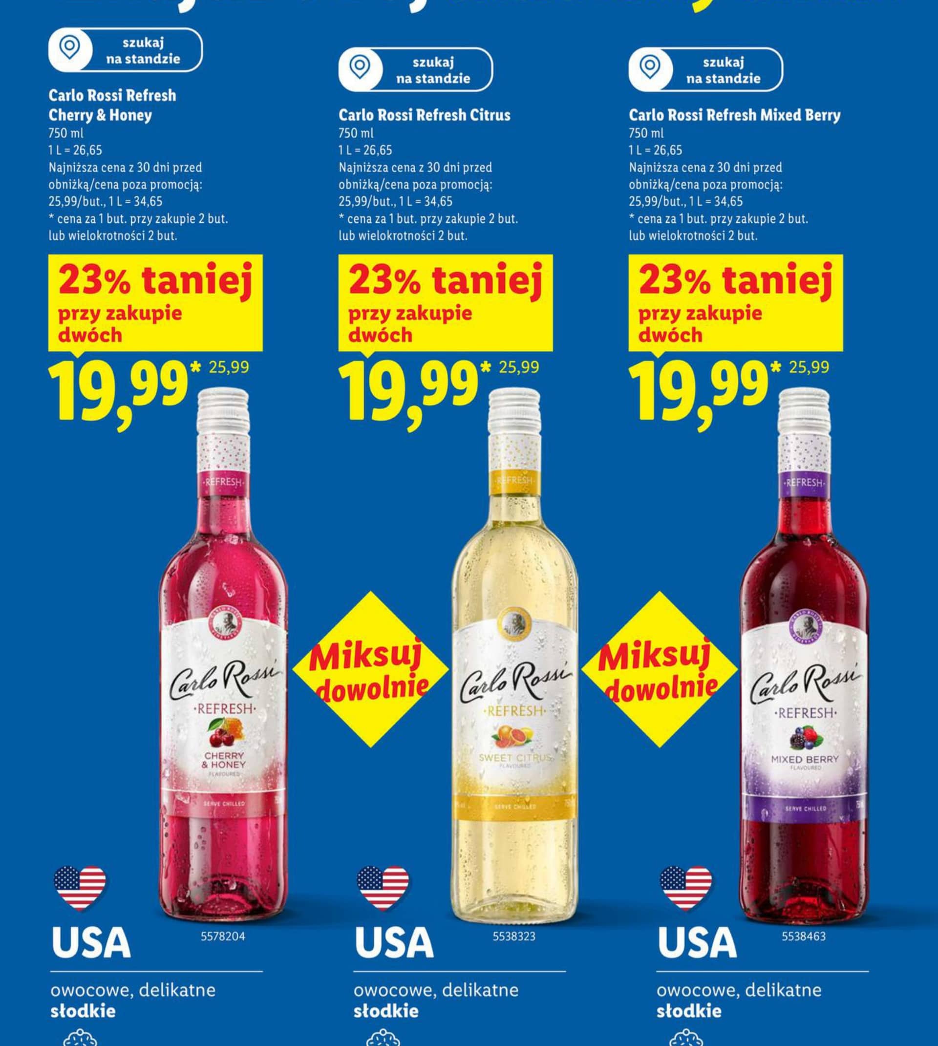 Carlo Rossi napój winny Refresh Citrus 750ml