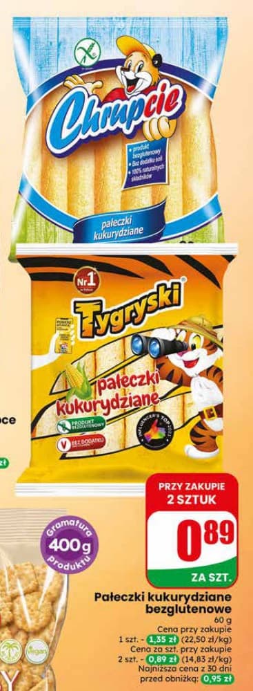 pałeczki kukurydziane bezglutenowe
