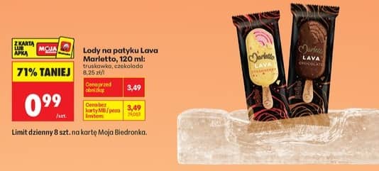 Marletto lody na patyku Lava 120ml