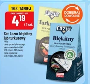 ser Lazur błękitny lub turkusowy