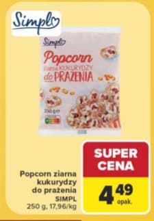 popcorn ziarna kukurydzy do prażenia