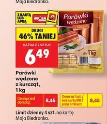 parówki wędzone z kurcząt