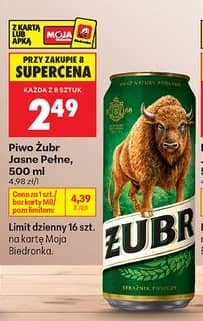 Żubr piwo jasne pełne 500ml