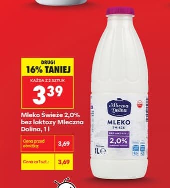 mleko świeże 2% bez laktozy