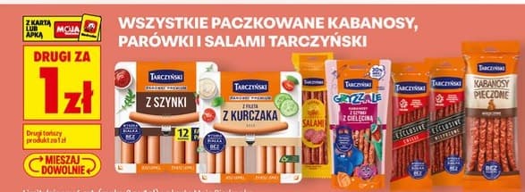 wszystkie paczkowane kabanosy i parówki