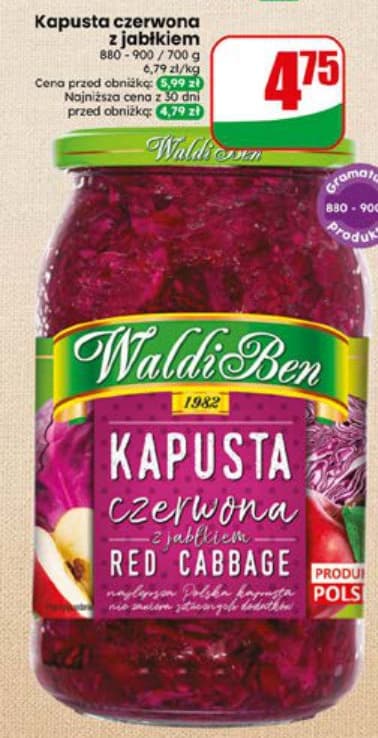 kapusta czerwona z jabłkiem