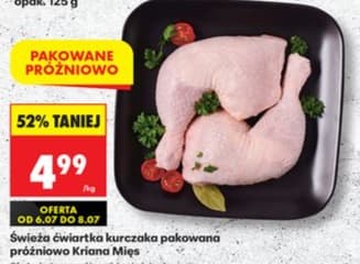 ćwiartka kurczaka pakowana próżniowo