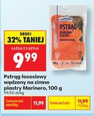 pstrąg łososiowy wędzony na zimno plastry