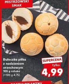 bułeczka piłka z nadzieniem orzechowym