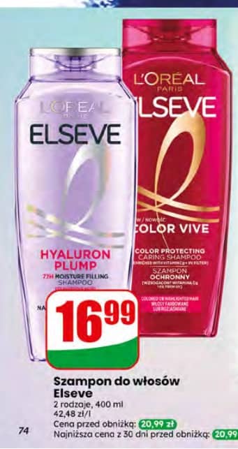 Elseve szampon do włosów hyaluron plump 400ml