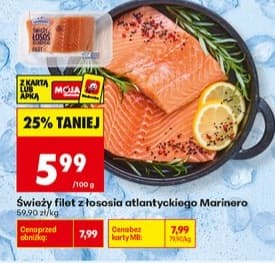 świeży filet z łososia atlantyckiego