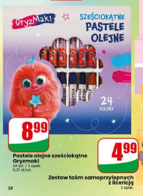 pastele olejne sześciokątne