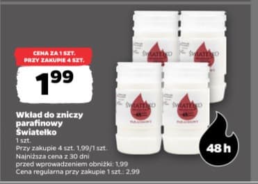wkład do zniczy parafinowy
