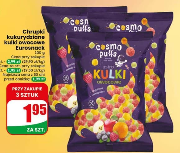 chrupki kukurydziane kulki owocowe