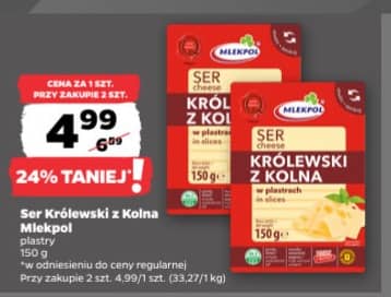 Mlekpol ser królewski z kolna plastry 150g