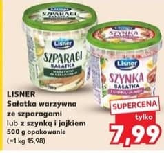 Lisner sałatka warzywna ze szparagami lub z szynką i jajkiem 500g