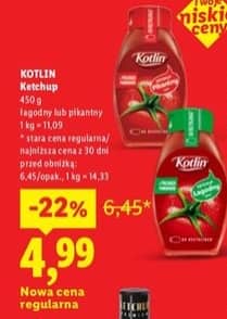 Kotlin ketchup łagodny lub pikantny 450g