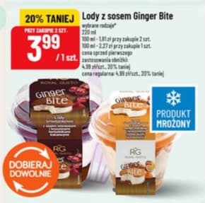 lody z sosem Ginger Bite