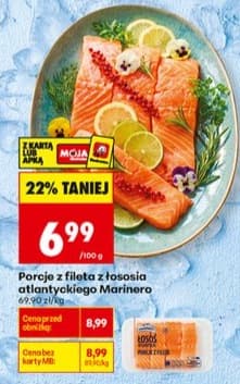 porcje z fileta z łososia atlantyckiego