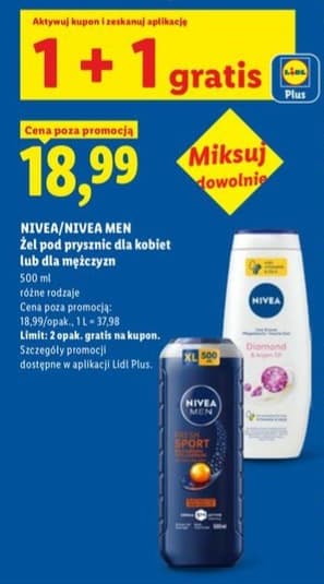 żel pod prysznic dla kobiet lub dla mężczyzn