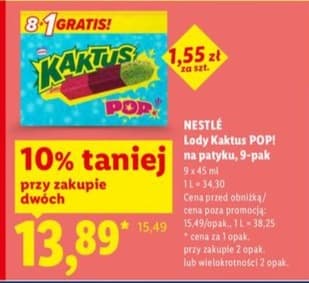 lody na patyku Kaktus POP!