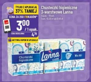 Lanna chusteczki higieniczne 3-warstwowe 10szt.