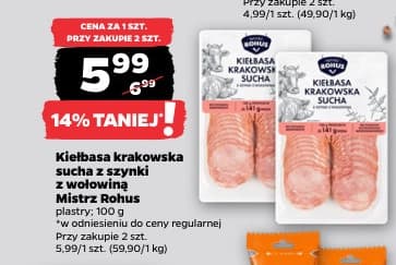 kiełbasa krakowska sucha z szynki wołowej