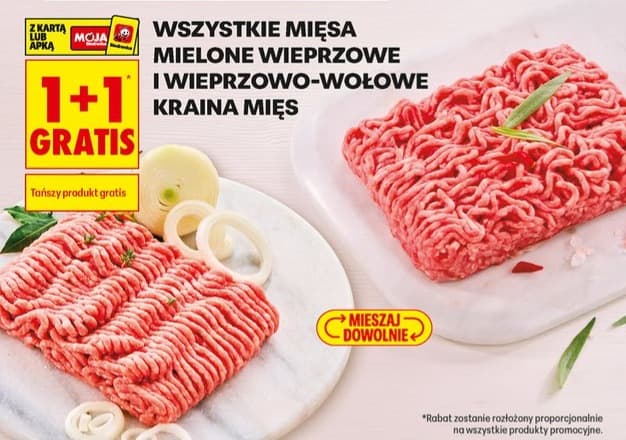 wszystkie mięsa mielone wieprzowe oraz wieprzowo-wołowe