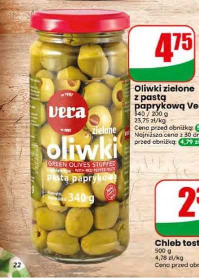 oliwki zielone z pastą paprykową