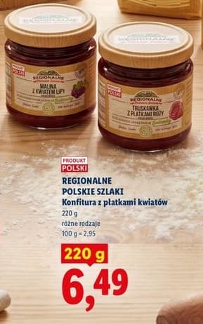 konfitura z płatkami kwiatów