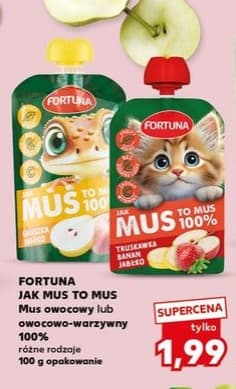 mus owocowy lub owocowo-warzywny