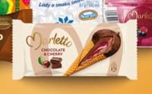 lody w rożku czekoladowo-wiśniowe