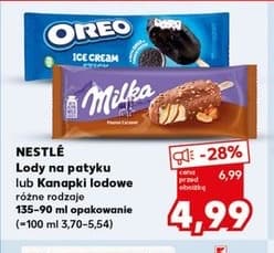 lody na patyku lub kanapki