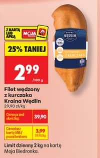 Kraina Wędlin filet wędzony z kurczaka 100g
