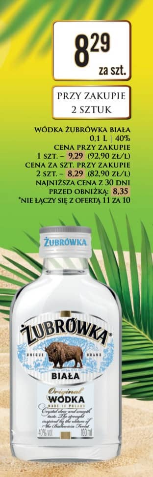 Żubrówka wódka biała 0.1l