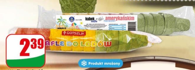 wafle do lodów kubki tęczowe