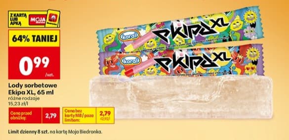 lody sorbetowe Ekipa XL