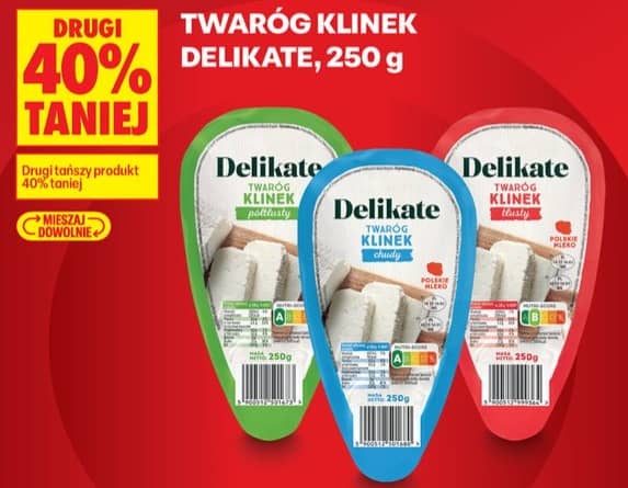 Delikate twaróg klinek chudy 250g