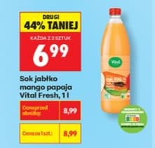 sok 100% jabłko-mango-papaja