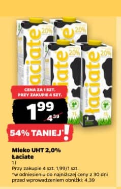 Łaciate mleko UHT 2,0% 1l