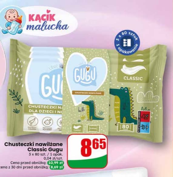 chusteczki nawilżane dla niemowląt i dzieci