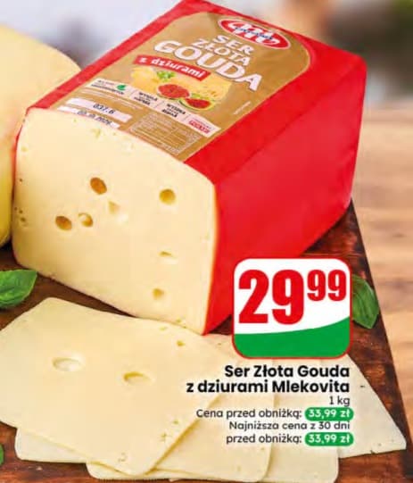 ser złota gouda z dziurami