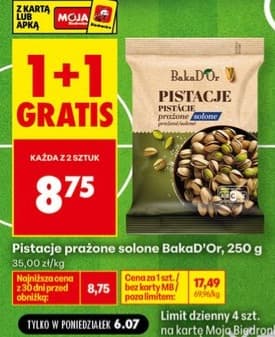 pistacje prażone solone